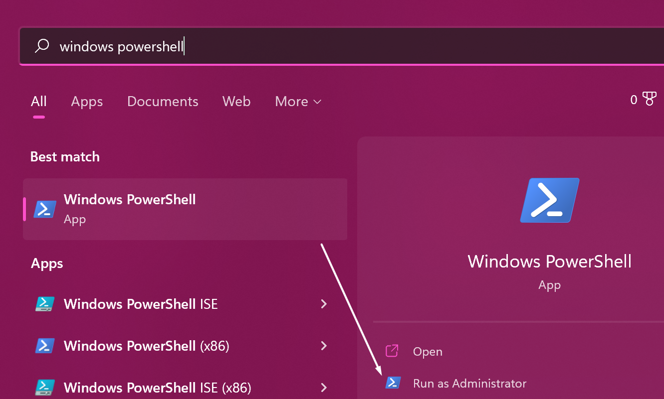 How to open Windows PowerShell with administrative rights